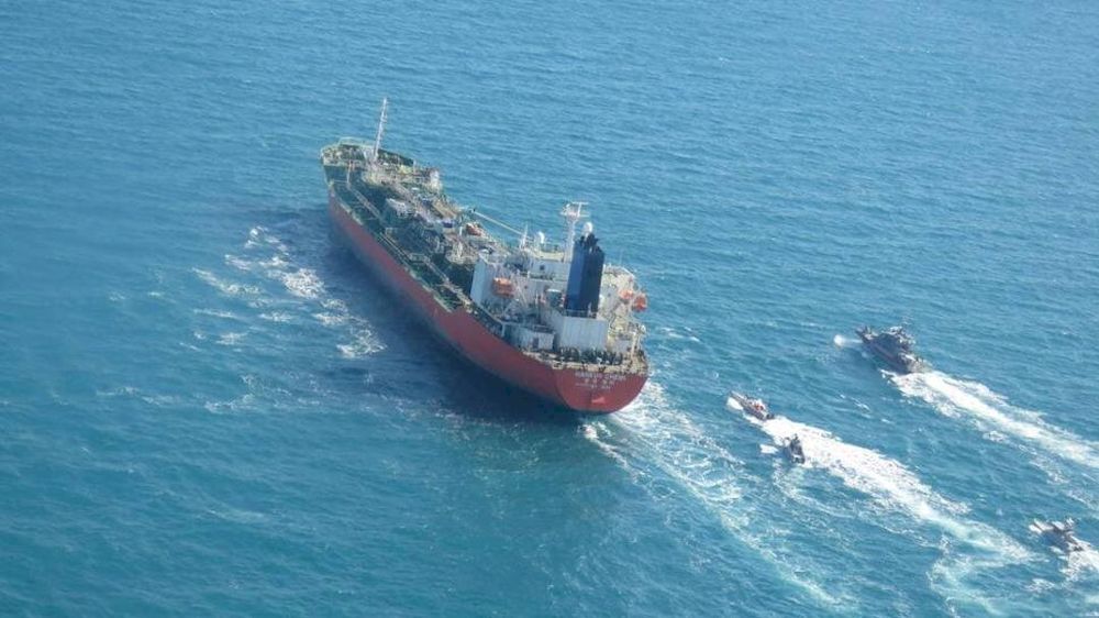 A South Korean-flagged tanker vessel which was seized by Iran. is seen in Gulf, Iran January 4, 2021. u00e2u20acu201d IRGC / WANA (West Asia News Agency) picture via Reuters