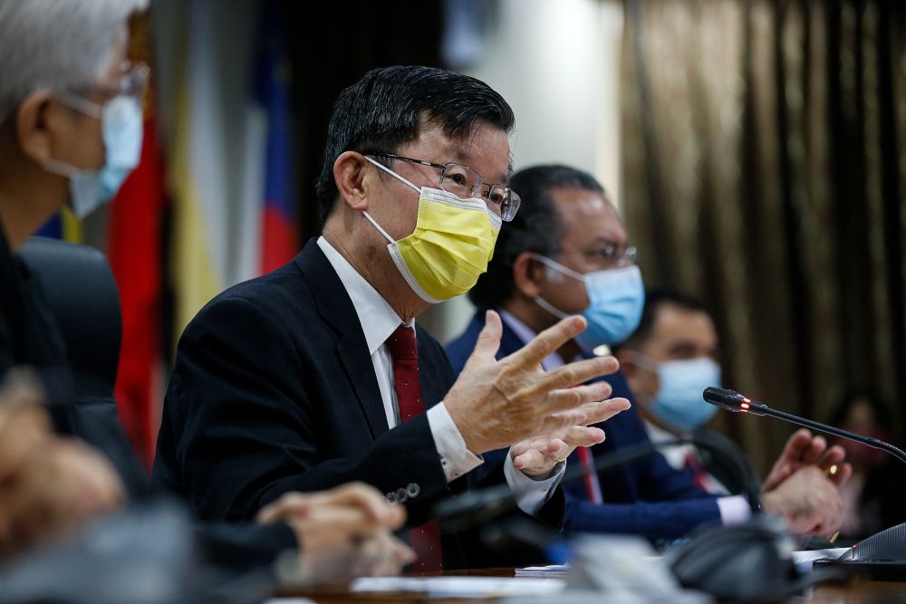 Penang Chief Minister Chow Kon Yeow speaks to the press during a press conference at Komtar on January 6, 2021.  u00e2u20acu201d Picture by Sayuti Zainudinnn