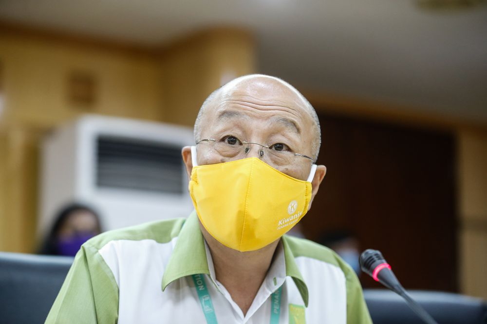 Penang Hill general manager Datuk Cheok Lay Leng speaks during a press conference at Komtar, George Town January 11, 2021. — Picture by Sayuti Zainudin