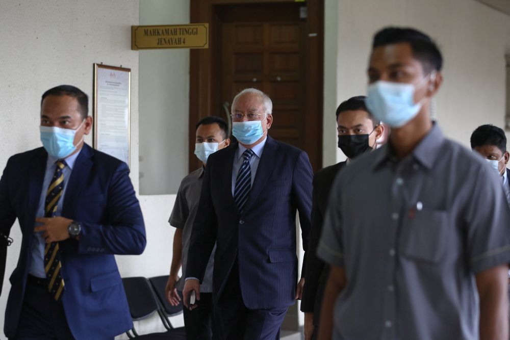 Datuk Seri Najib Razak is pictured at the Kuala Lumpur High Court January 6, 2021.  u00e2u20acu201d Picture by Yusof Mat Isa