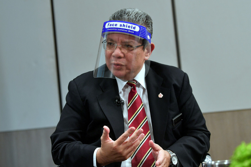 Datuk Saifuddin Abdullah speaks during an interview on Bernama TV in Kuala Lumpur, January 21, 2021. u00e2u20acu201d Bernama picnn