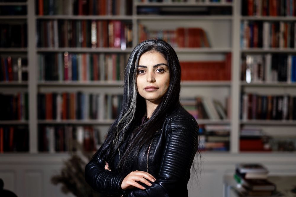 Danish author Sara Omar poses during a photo session on the premises of the Danish newspaper Politiken, which is also her publisher, in Copenhagen December 7, 2020. u00e2u20acu201d AFP pic