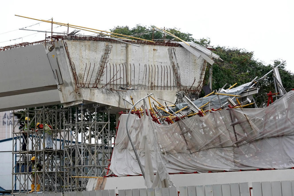 The PIE viaduct collapsed July 14, 2017, causing the death of Chinese national, Chen Yinchuan, 31. u00e2u20acu201d TODAY pic