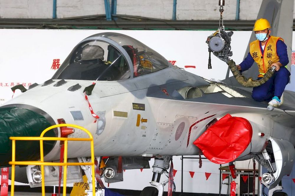 Mechanics repair F-CK-1 Ching-kuo Indigenous Defence Fighter (IDF) at an Air Force base in Tainan, Taiwan, January 26, 2021. u00e2u20acu201d Reuters pic