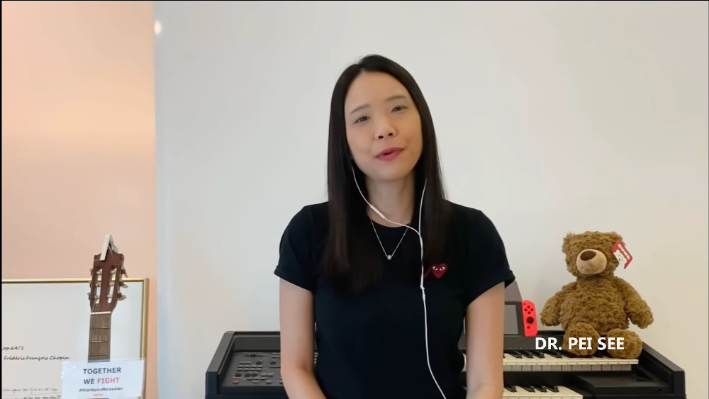 Man Bai fan Dr Tew Pei See began the project in December to uplift the spirits of her colleagues and fellow Malaysians during these challenging times. — Screengrab from YouTube/Amazing Pei
