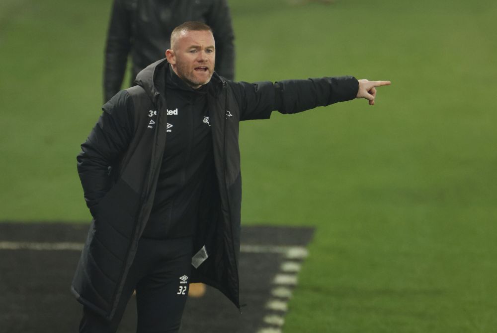 Derby County interim manager Wayne Rooney gestures to his players during the game against Wycombe Wanderers at Pride Park, Derby November 28, 2020. u00e2u20acu201d Reuters pic
