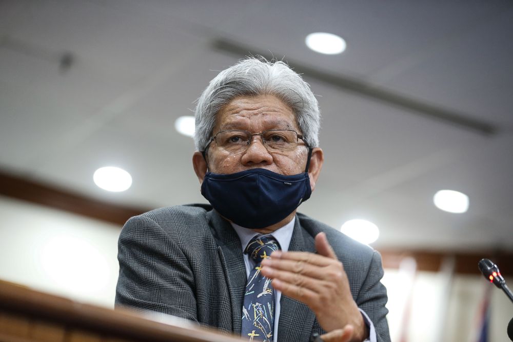 Penang Deputy Chief Minister I Datuk Zakiyuddin Abd Rahman speaks during a press conference in George Town January 5, 2021. u00e2u20acu201d Picture by Sayuti Zainudin