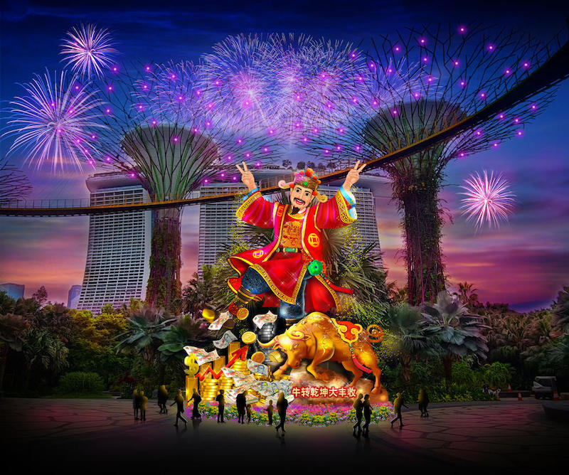 Scattered throughout the outdoor gardens are 24 giant lanterns that include a peacock, the 12 animal zodiacs and the ever-popular God of Fortune. u00e2u20acu201d Singapore Federation of Chinese Clan Associations pic via TODAY