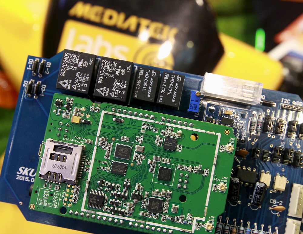 MediaTek chips are seen on a development board at the MediaTek booth during the 2015 Computex exhibition in Taipei June 3, 2015. u00e2u20acu201d Reuters pic