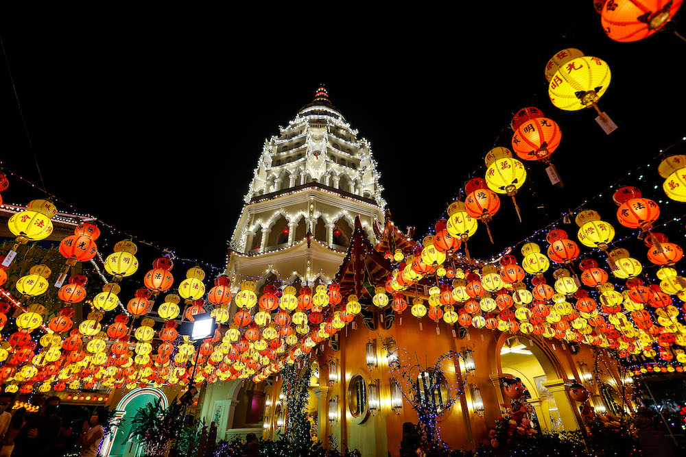 Scenes from the Kek Lok Si temple in Air Itam, Penang as Chinese New Year approaches, Feb 7, 2021. u00e2u20acu201d Picture by Sayuti Zainudinnn