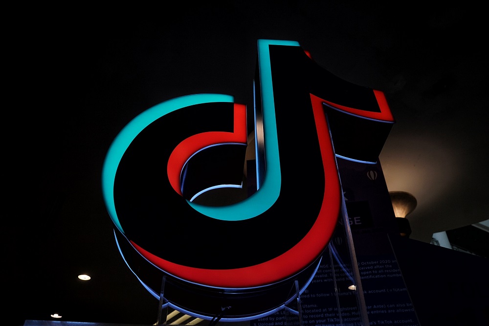 TikToku00e2u20acu2122s logo is pictured inside a shopping mall in Petaling Jaya February 16, 2021. u00e2u20acu201d Picture by Ahmad Zamzahuri