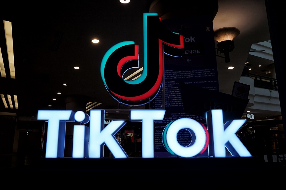 TikToku00e2u20acu2122s logo is pictured inside a shopping mall in Petaling Jaya February 16, 2021. u00e2u20acu201d Picture by Ahmad Zamzahuri