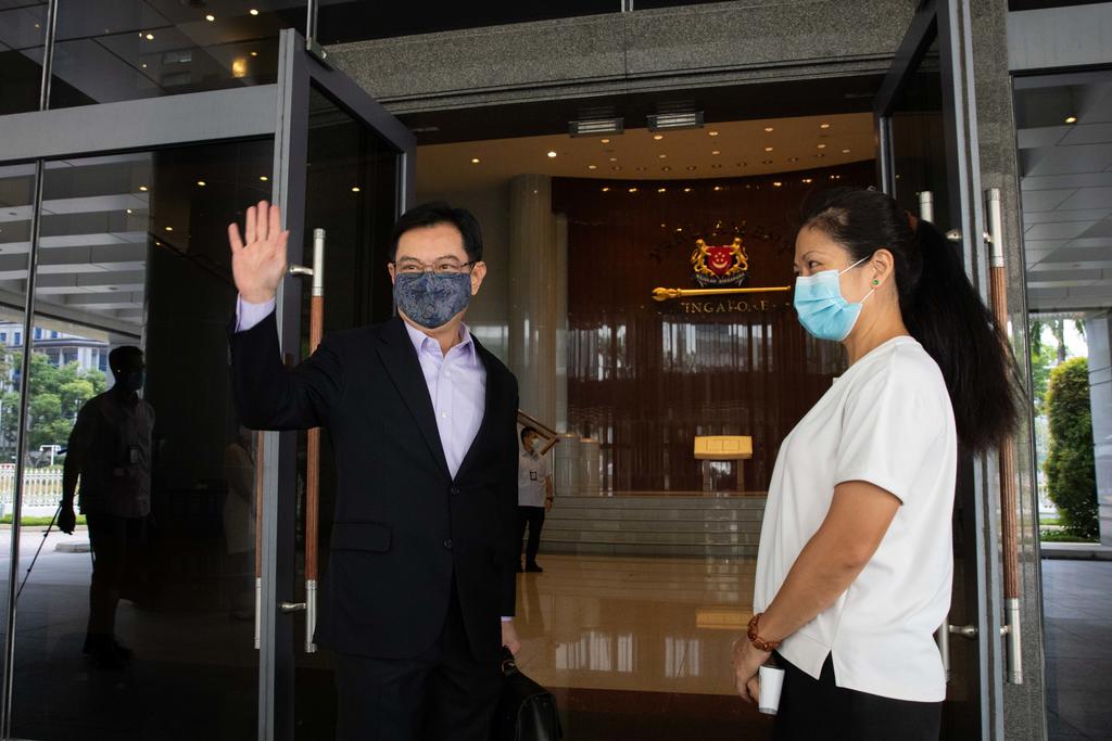 Deputy Prime Minister and Finance Minister Heng Swee Keat arriving at Parliament on Feb 16, 2021, to deliver the Budget 2021 speech. u00e2u20acu201d TODAY pic