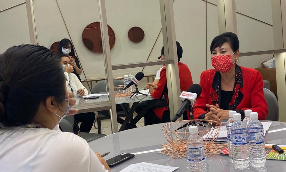 Managing Director of WSG Group Datuk Susan Wong Siew Guen sharing her perspective on the property industry in an interview with RTM. u00e2u20acu201d Borneo Post Online pic