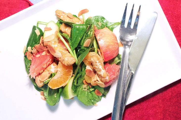 For a vegan option, serve the salad without the roasted drumsticks.