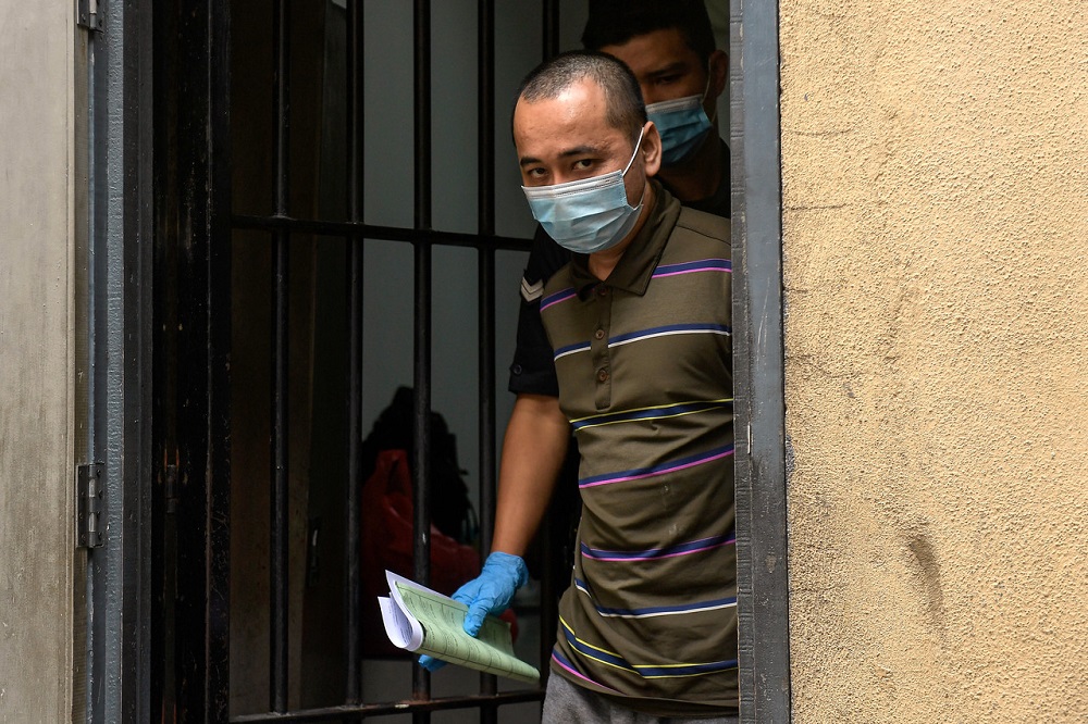 Politician Adam Asmuni is seen at the Ampang Magistrateu00e2u20acu2122s Court in Kuala Lumpur February 16, 2021. u00e2u20acu201d Bernama pic