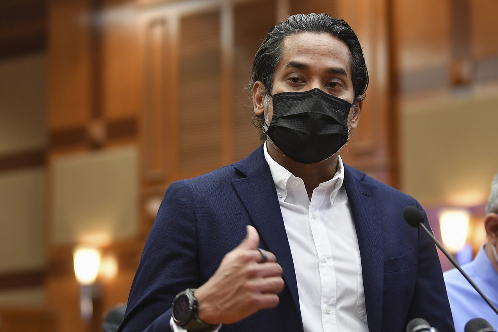 Khairy Jamaluddin during a press conference following a simulation exercise for the National Covid-19 Immunisation Programme, in Putrajaya February 23, 2021. u00e2u20acu201d Bernama pic