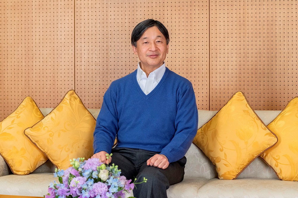 Japan's Emperor Naruhito poses for a photograph at Akasaka Palace in Tokyo in this handout photo taken on February 2, 2021 and released by Imperial Household Agency of Japan. u00e2u20acu2022 Handout via Reuters 