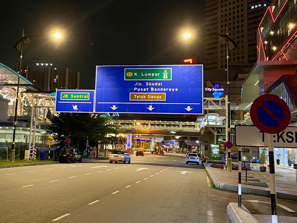 JB Sentral, once the busy entry point for those from Singapore to enter Johor Baru, is deserted after 7pm now. u00e2u20acu201d Picture by Ben Tan