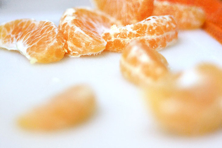 Mandarin oranges taste the best when someone else does the peeling...