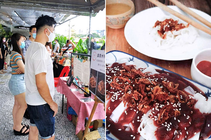 Customers at the bazaar raved about MengTong.Co’s red sweet sauce 'chee cheong fun'.