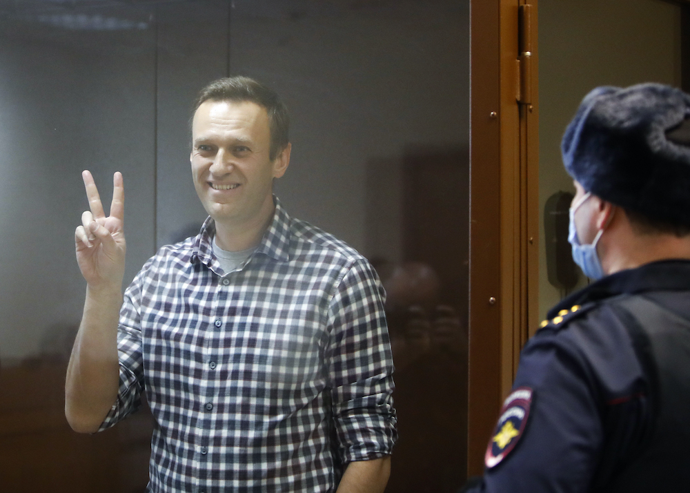 Russian opposition leader Alexei Navalny attends a hearing to consider an appeal against an earlier court decision to change his suspended sentence to a real prison term, in Moscow, Russia February 20, 2021. u00e2u20acu201d Reuters pic