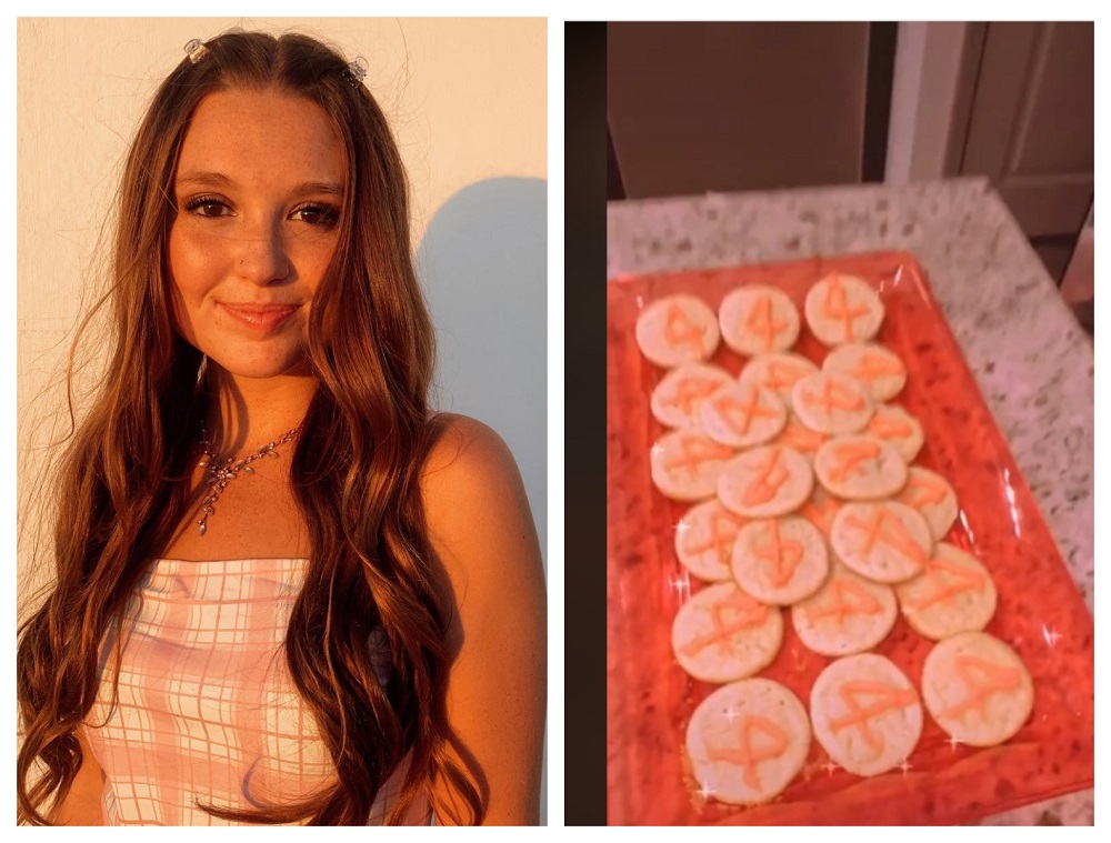 Tiana Wiltshire's party had biscuits with number four on it and themed decor. u00e2u20acu2022 Picture via Instagram/tiana.wiltshire
