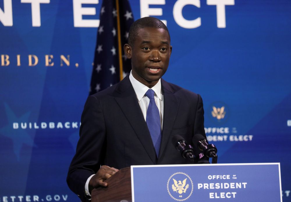 Wally Adeyemo, US President Joe Biden's nominee to be deputy treasury secretary, speaks in Wilmington, Delaware December 1, 2020. u00e2u20acu201d Reuters pic