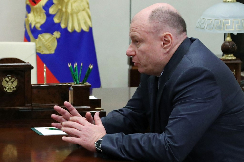 This file photo taken on December 4, 2017, shows metals magnate Vladimir Potanin during a meeting with Russian President at the Novo-Ogaryovo state residence outside Moscow. u00e2u20acu201d AFP pic