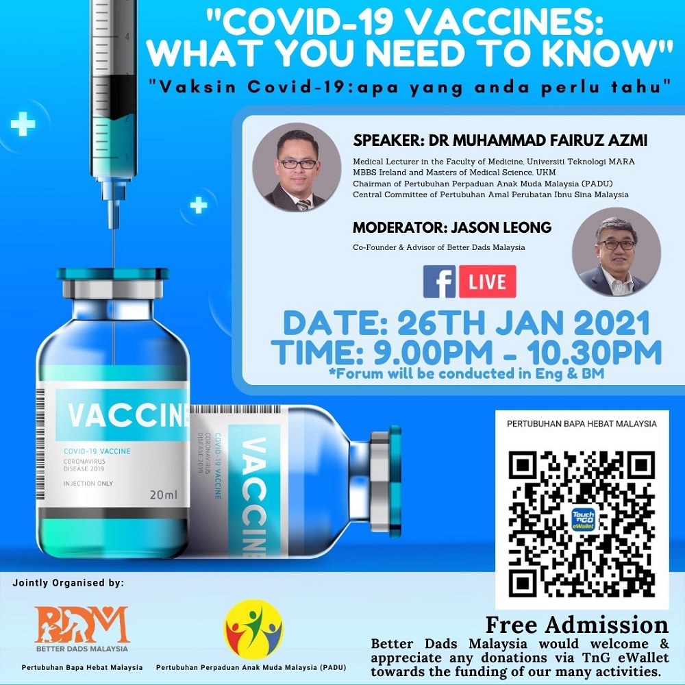 The forum on Covid-19 vaccines that is on Better Dads Malaysia's Facebook group. ― Picture courtesy via Jason Leong