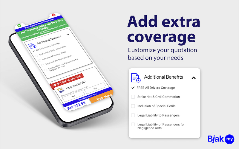 Bjak allows car owners to customise their quotation based on their needs. — Picture courtesy of Bjak  