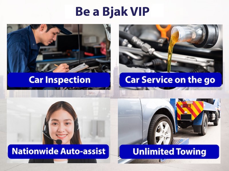 Bjak’s VIP package offers unlimited towing services and 24-hour roadside assistance to its customers. — Picture courtesy of Bjak