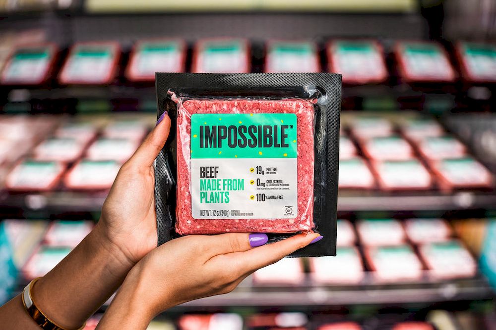 In a press statement, Impossible Foods said that it is lowering its prices for the third time in the past year u00e2u20acu02dcas part of its mission to displace ground beefu00e2u20acu2122. u00e2u20acu201d Impossible Foods pic via TODAY