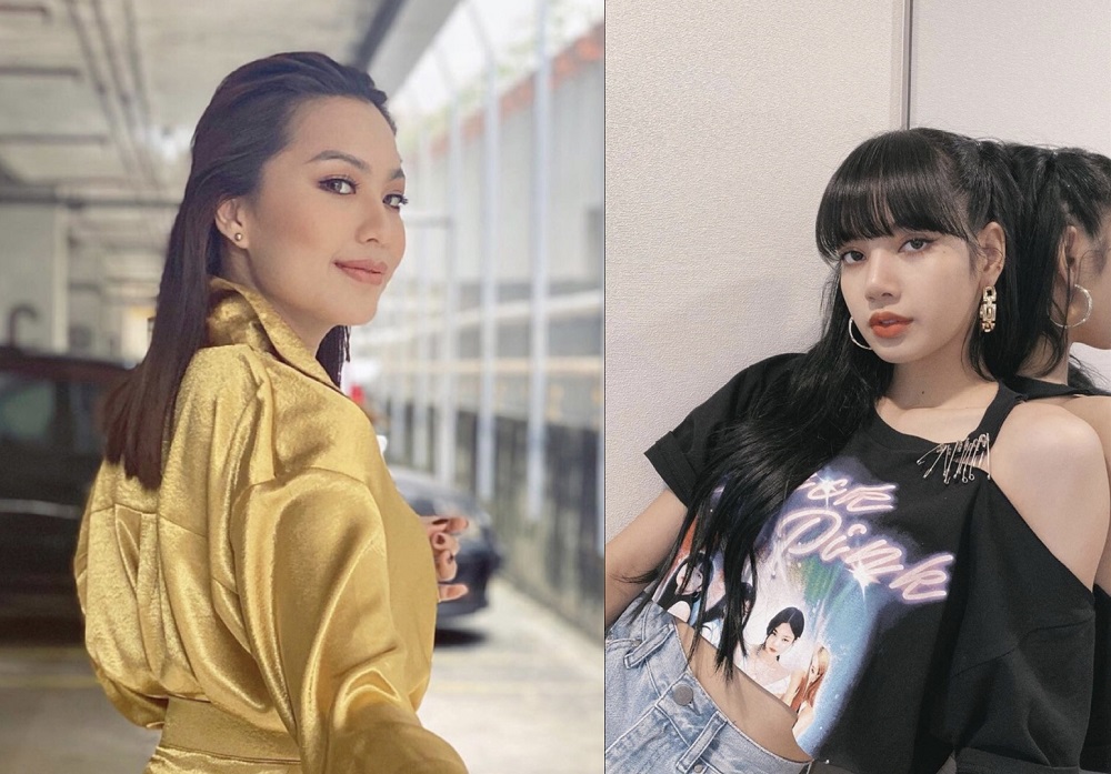 Janna (left) infuriated K-pop fans after naming an antagonist in her new telefilm after Blackpink's Lisa. u00e2u20acu201d Pictures via Instagram/jannanick and Instagram/lalalalisa_m