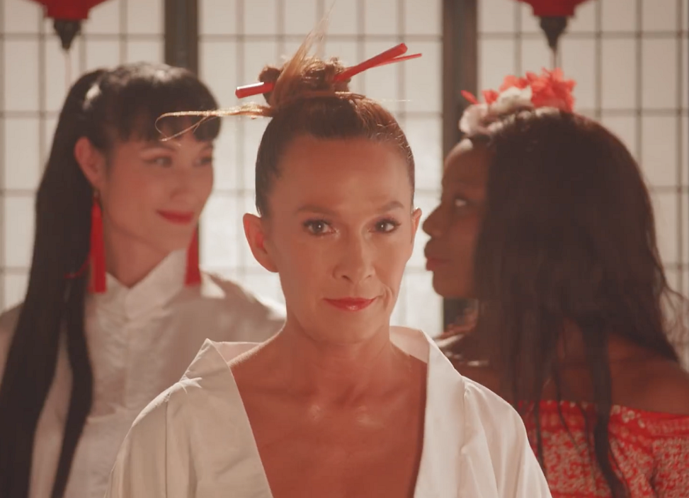 The music video was filled with cringey cliches about Chinese and Japanese culture. u00e2u20acu201d Screengrab from YouTube/Kim Anami