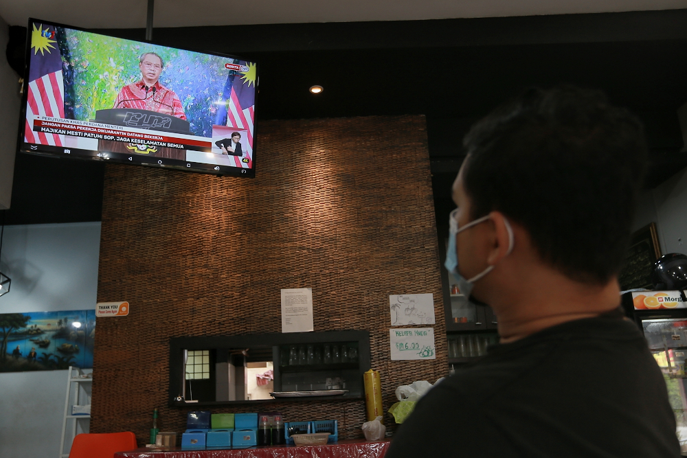 The Muhyiddin administration has yet to indicate if there would be additional spending on top of the RM15 billion worth of relief measures announced for the second MCO that spanned from January 13 to mid February. — Picture by Ahmad Zamzahuri