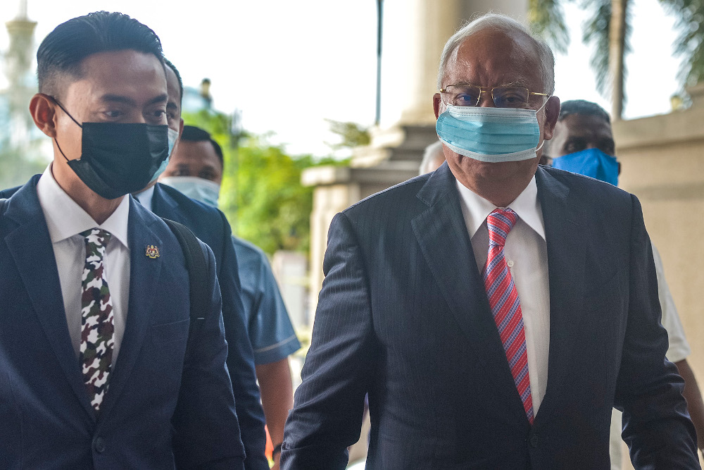 Datuk Seri Najib Razak at the Kuala Lumpur High Court February 11, 2021. u00e2u20acu201d Picture by Miera Zulyana