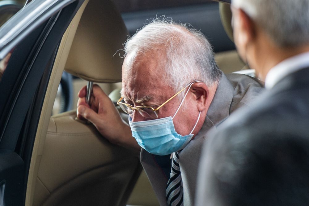 Datuk Seri Najib Razak arrives at the Kuala Lumpur High Court  February 10, 2021. u00e2u20acu201d Picture by Shafwan Zaidon