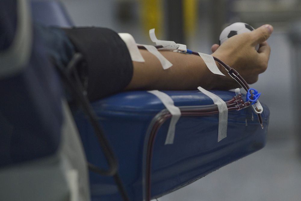 Members of the public donate blood at the National Blood Centre in Kuala Lumpur February 4, 2021. u00e2u20acu201d Picture by Miera Zulyanan