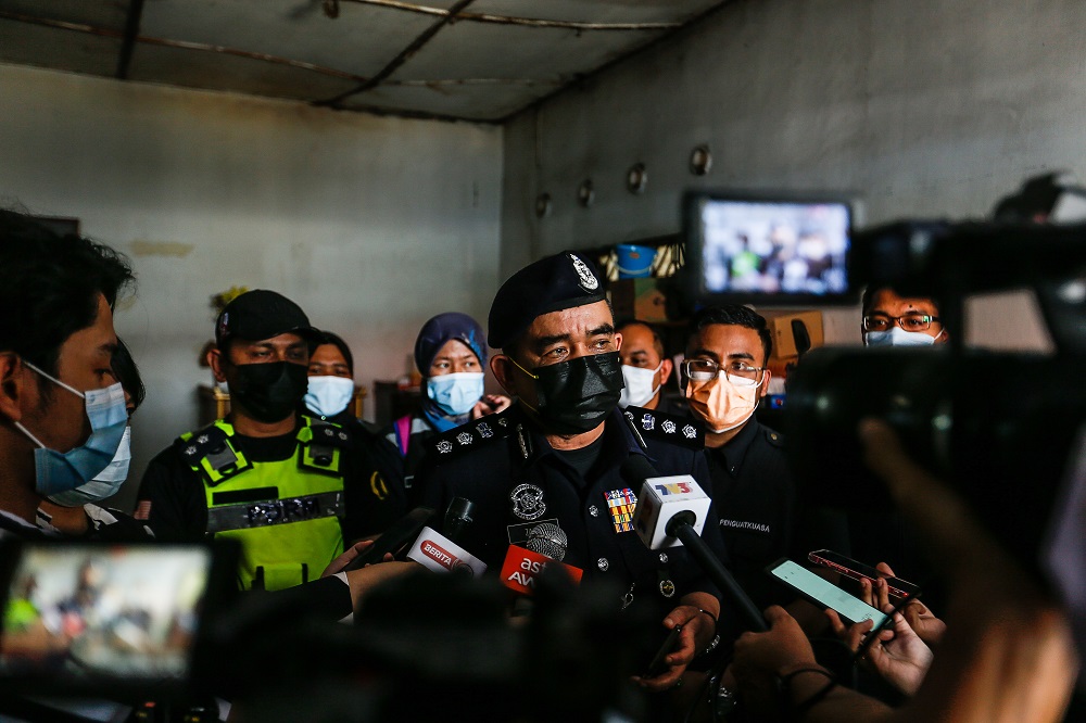 Northern Seberang Perai District police chief ASP Noorzainy Md Noor speaks to reporters in Butterworth February 17, 2021. u00e2u20acu2022 Picture by Sayuti Zainudin