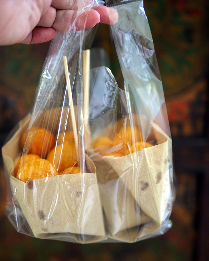 Your takeaway order is packed in a clear plastic bag