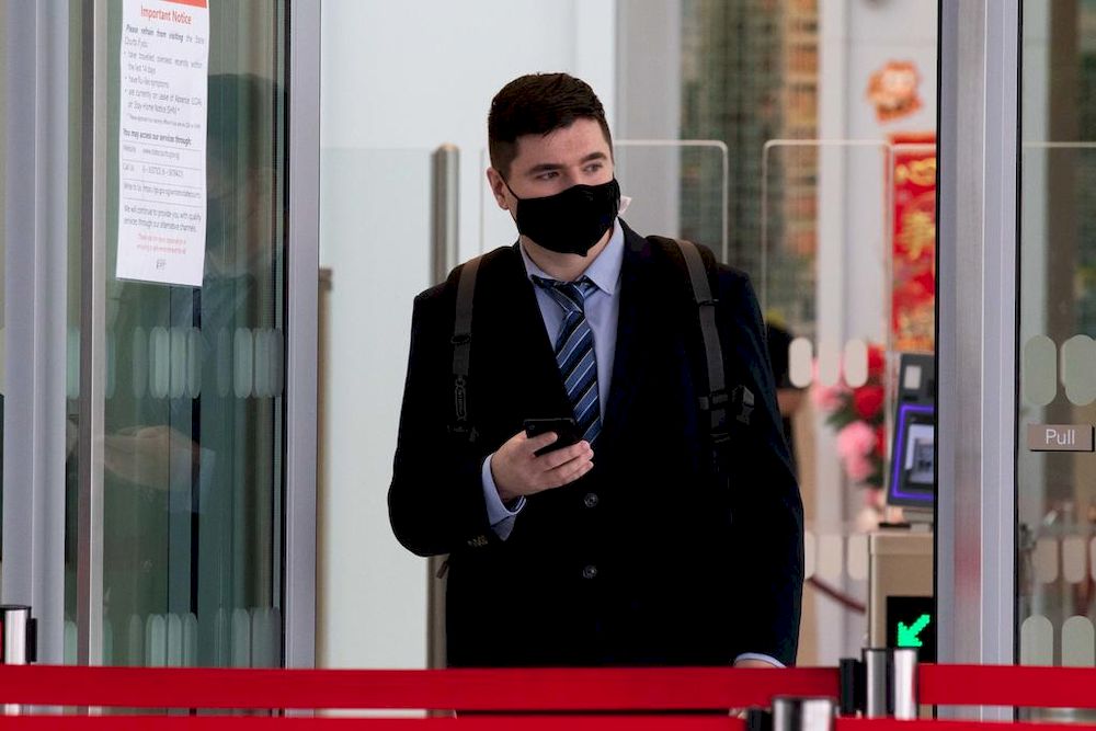 Richard Christopher Monks is seen leaving State Courts on Feb 1, 2021. u00e2u20acu201d TODAY pic