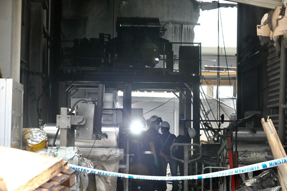 The Singapore Civil Defence Force responded to a fire at 32E Tuas Avenue 11 at about 11.25am on February 24, 2021. u00e2u20acu201d Picture by Nuria Ling/TODAY