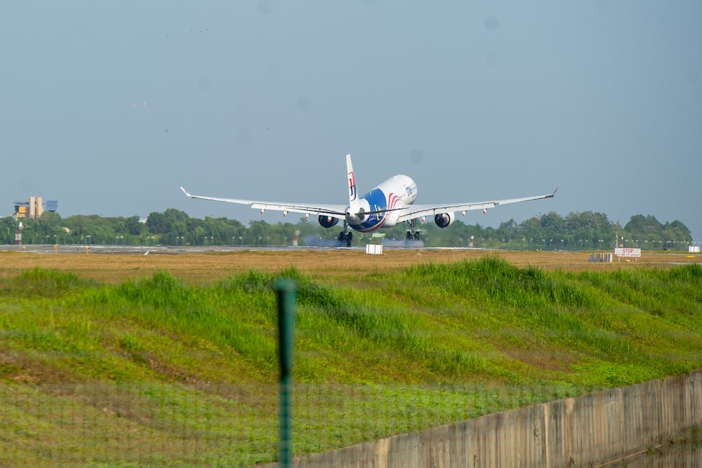 The vaccines ferried in through flight MH604, operated by MABkargo Sdn Bhd (MASKargo), using a Passenger-to-Cargo (P2C) Airbus 330-300 plane arrives at KLIA Airport, February 21, 2021. u00e2u20acu201d Picture by Shafwan Zaidon
