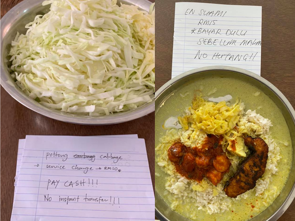 A Malaysian husband gets the taste of his own medicine after charging his wife for helping her in the kitchen. u00e2u20acu2022 Picture via Facebook/Julia Thulasi