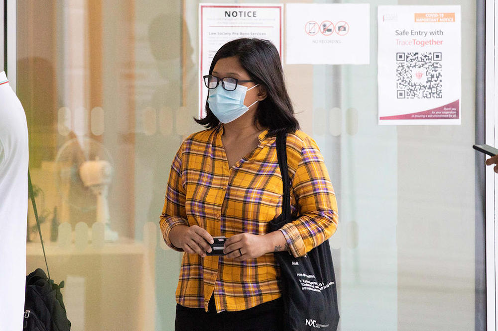 Haslinda Ibrahim arrives at State Courts on March 1, 2021. u00e2u20acu201d TODAY pic