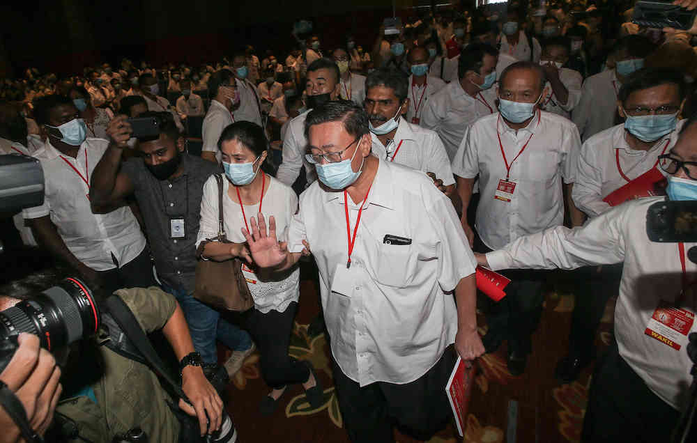 Kampar DAP MP Thomas Su arrives for the Perak DAP party election at Ipoh Convention Centre, March 14, 2021. u00e2u20acu201d Picture by Farhan Najib