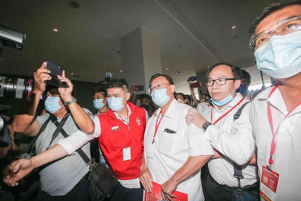 Kampar DAP MP Thomas Su arrives for the Perak DAP party election at Ipoh Convention Centre, March 14, 2021. u00e2u20acu201d Picture by Farhan Najib
