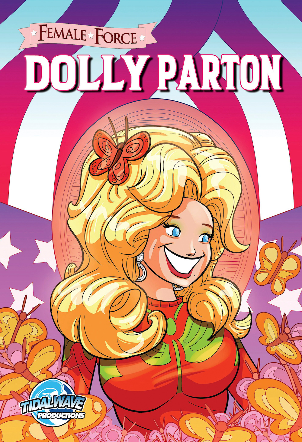 An image shows a cover page of a TidalWave Comics' comic book based on life of singer Dolly Parton, with planned release date March 31, 2021. u00e2u20acu201d TidalWave Productions/handout via Reuters