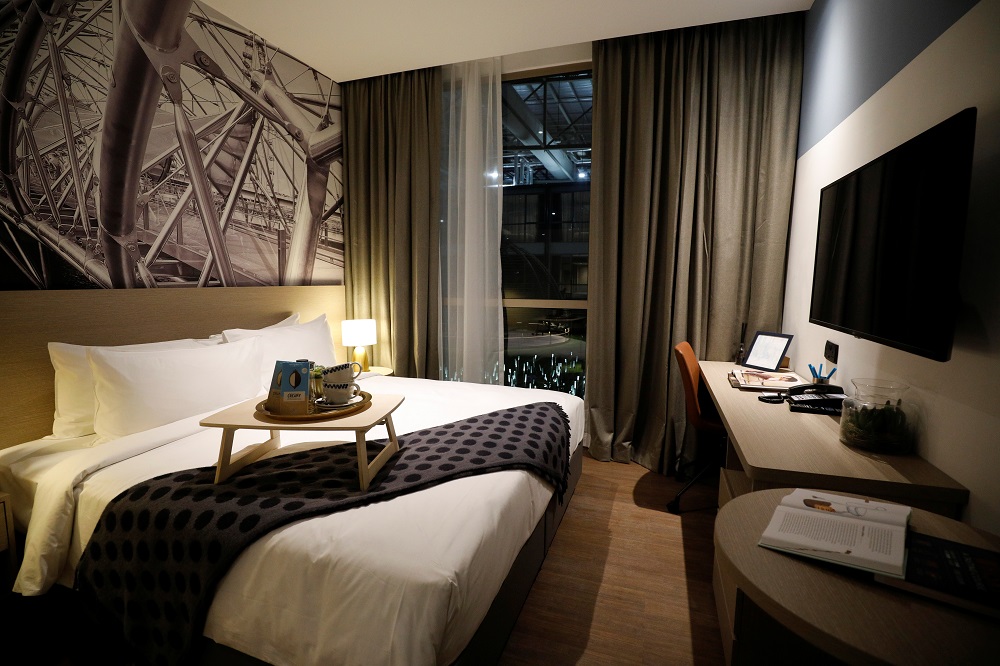 A view of a room at the short-stay facility Connect@Changi in Singapore February 22, 2021. — Reuters pic
